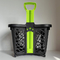 43L Supermarket Telescopic Handle Plastic Shopping Baskets With Wheels