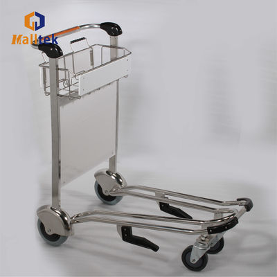 Stainless Steel Airport Trolley With Four Wheels