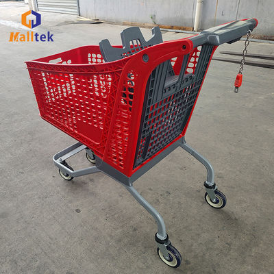 200L Half Plastic Supermarket Shopping Trolley For Supermartket