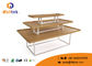 Metal Frame Wooden Display Shelves Printed Logo Small Wooden Display Stands