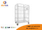 Four Side Logistics Trolley Transports Foldable Frame Metal Security Wire Mesh Trolley