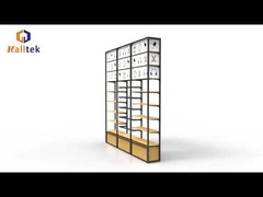 Cosmetic Boutique Wooden Display Shelves Flooring Stand