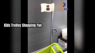 نصف عربة الأطفال البلاستيكية للتسوق في السوبر ماركت مع تصميم ملون